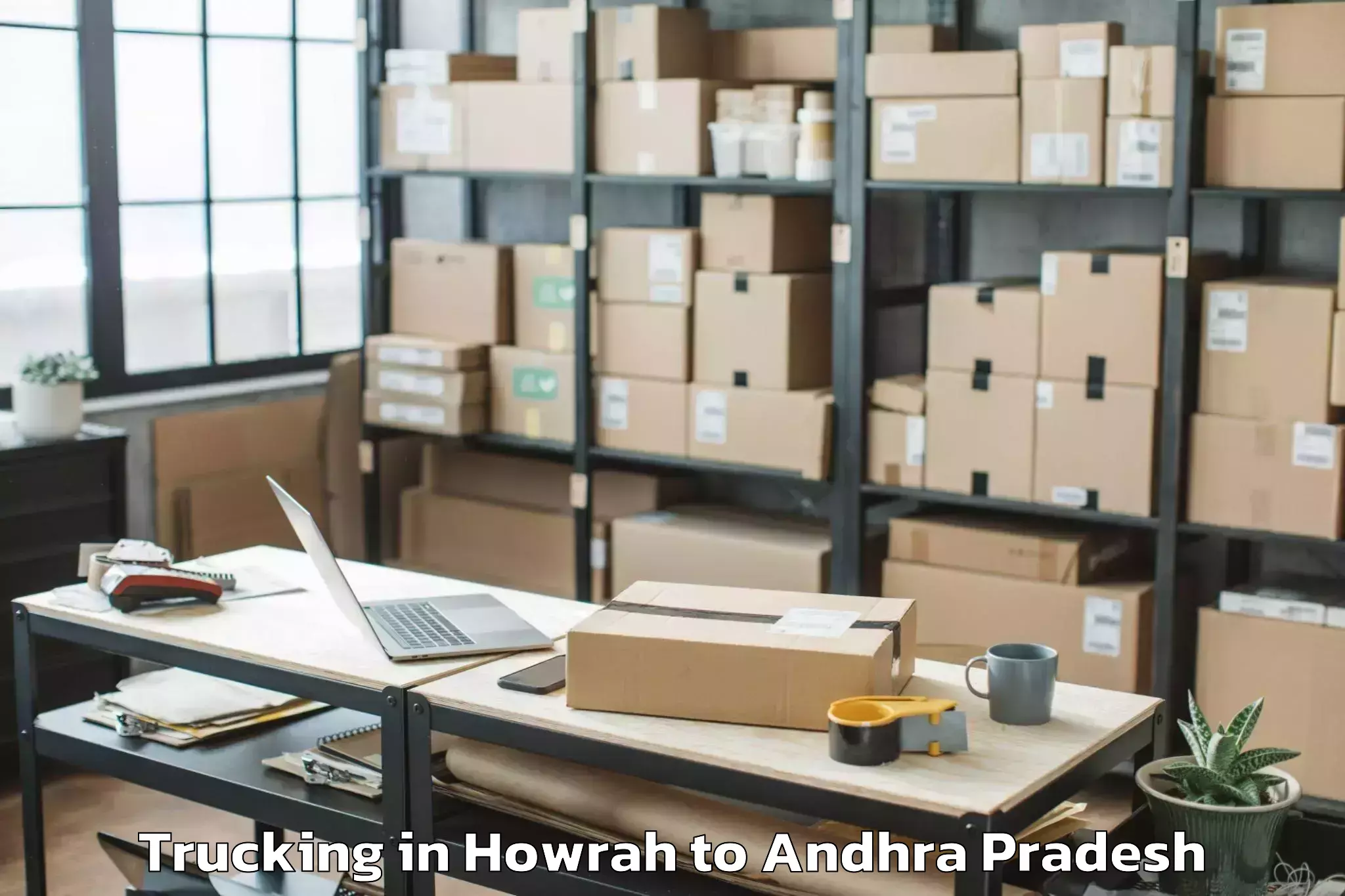 Leading Howrah to Pedapudi Trucking Provider